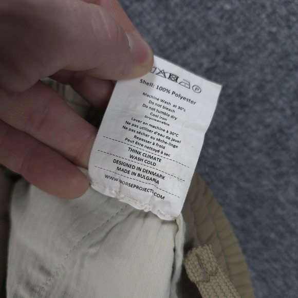 Norse Projects Pants Mens Small Tan Luther Travel Elastic Waist Casual Chino - Picture 7 of 15